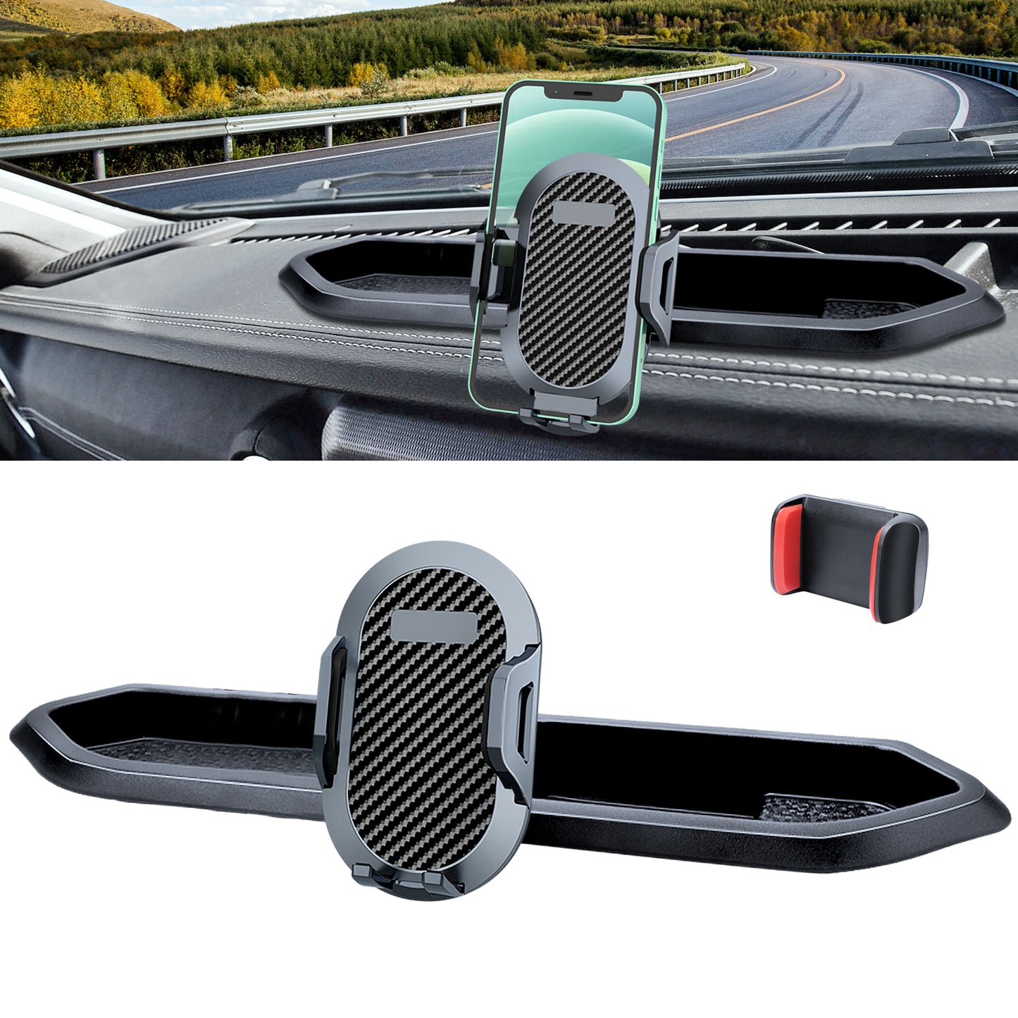 DIAMOOKY Multi-Mount Phone Holder Dash System Kit