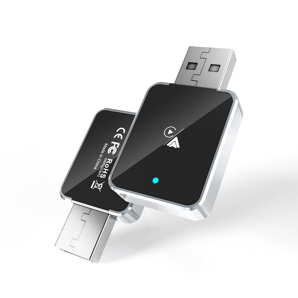 DIAMOOKY Wireless Carplay Adapter, Apple CarPlay and Android Auto Adapter 2 in 1 Convert Wired to Wireless, Plug and Play for iPhone 6+, iOS 10+ & Android 11+, Black