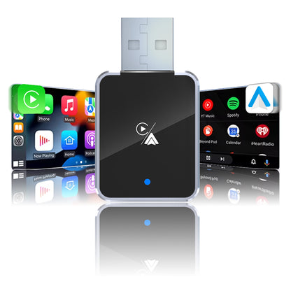 DIAMOOKY Wireless Carplay Adapter, Apple CarPlay and Android Auto Adapter 2 in 1 Convert Wired to Wireless, Plug and Play for iPhone 6+, iOS 10+ & Android 11+, Black