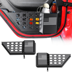 Metal Rear Door Pocket Storage Boxes - 2PCS