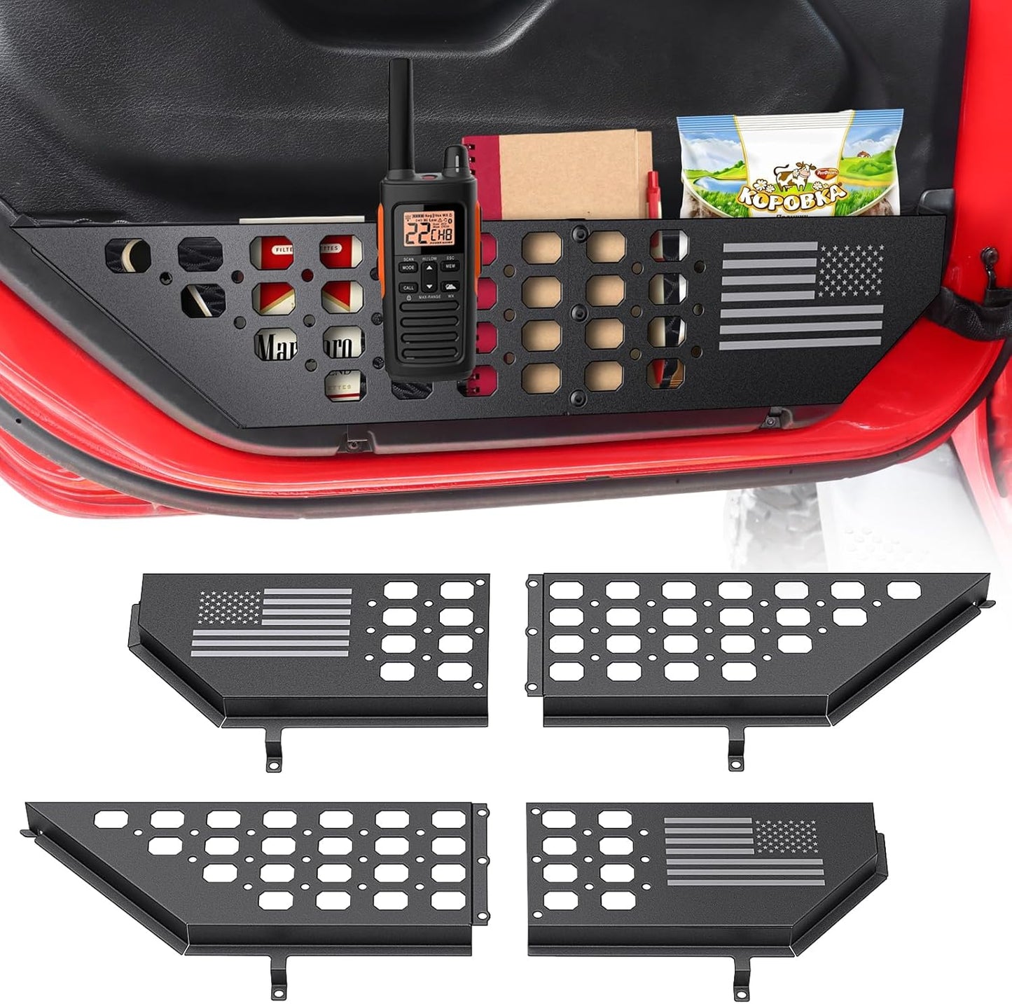 Multi-Mount Phone Holder with Storage Tray for Jeep Wrangler JL/JLU/JT