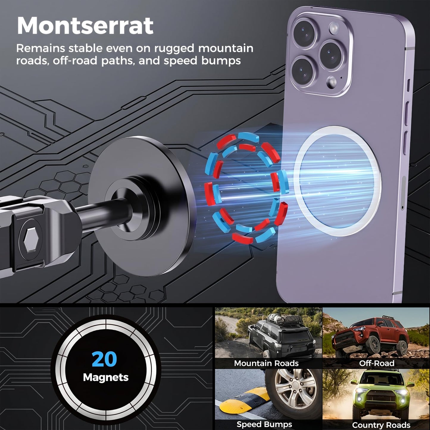 JL/JT Metal Dash Phone Mount Kit（2024-2026）