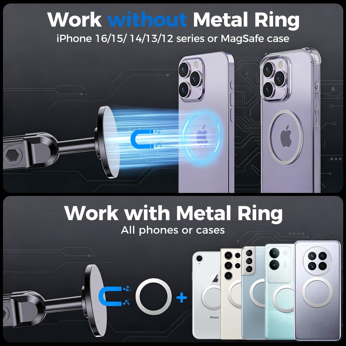 JL/JT Metal Dash Phone Mount Kit（2024-2026）