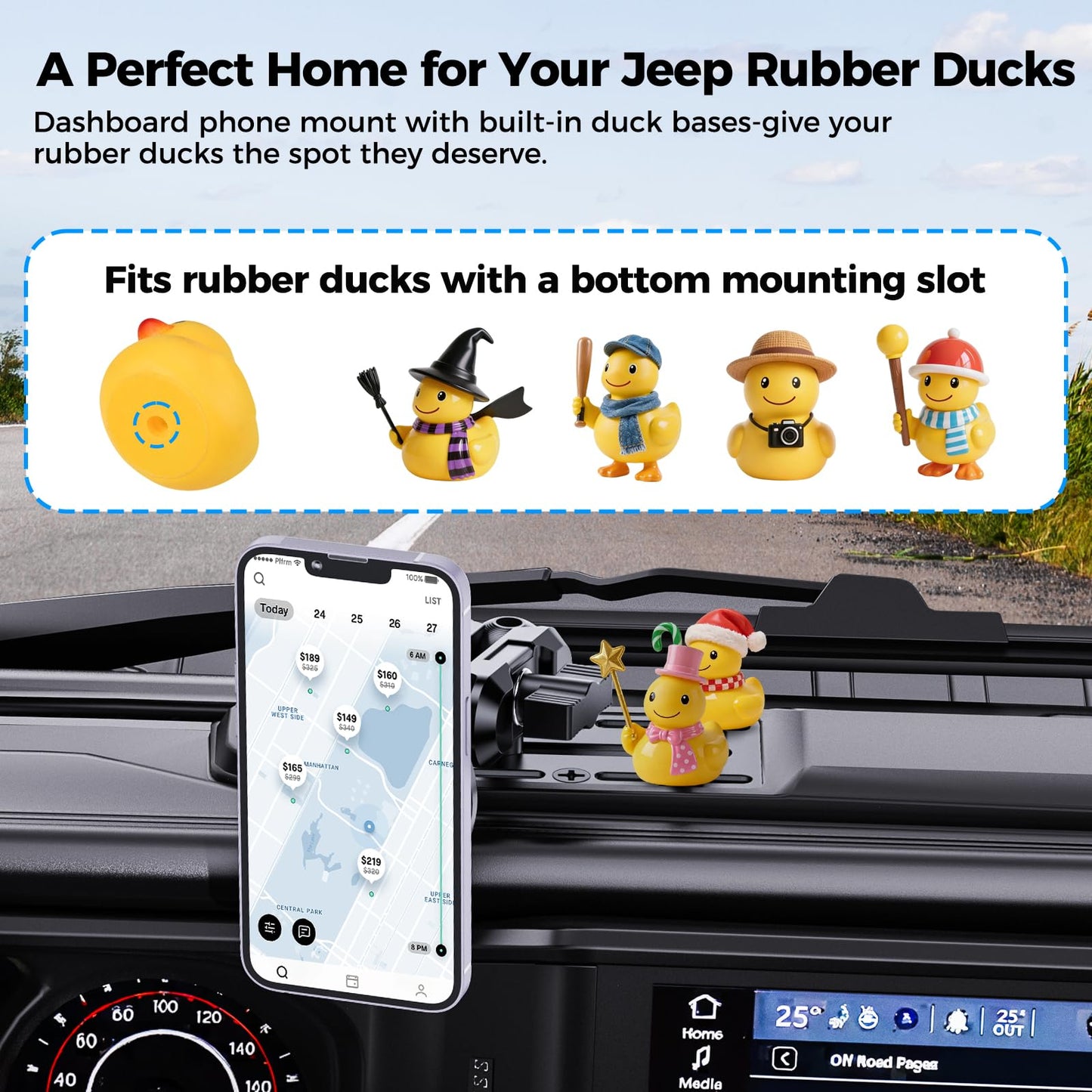 JL/JT Metal Dash Phone Mount Kit（2024-2026）