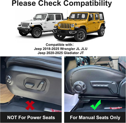 DIAMOOKY Front Under Seat Storage Organizer Hidden Center Console Organizer for Jeep Wrangler JL JLU 2018-2025 & Gladiator JT 2020-2025 Accessories , 2PCS