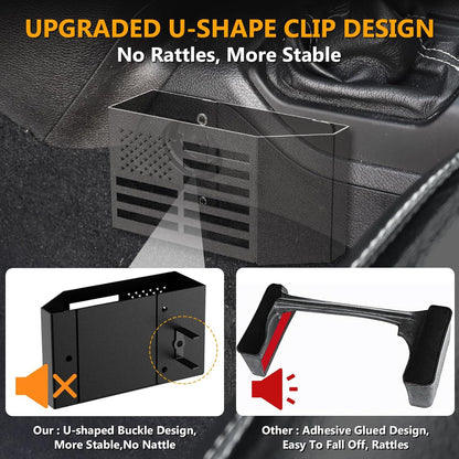 DIAMOOKY Metal Center Console Organizer, Storage Box Tray for Jeep Wrangler Accessories and Jeep Gladiator JL JLU 2025 2024 2023 2022-2018 Rubicon Sahara 4xe, Not for JK/JKU