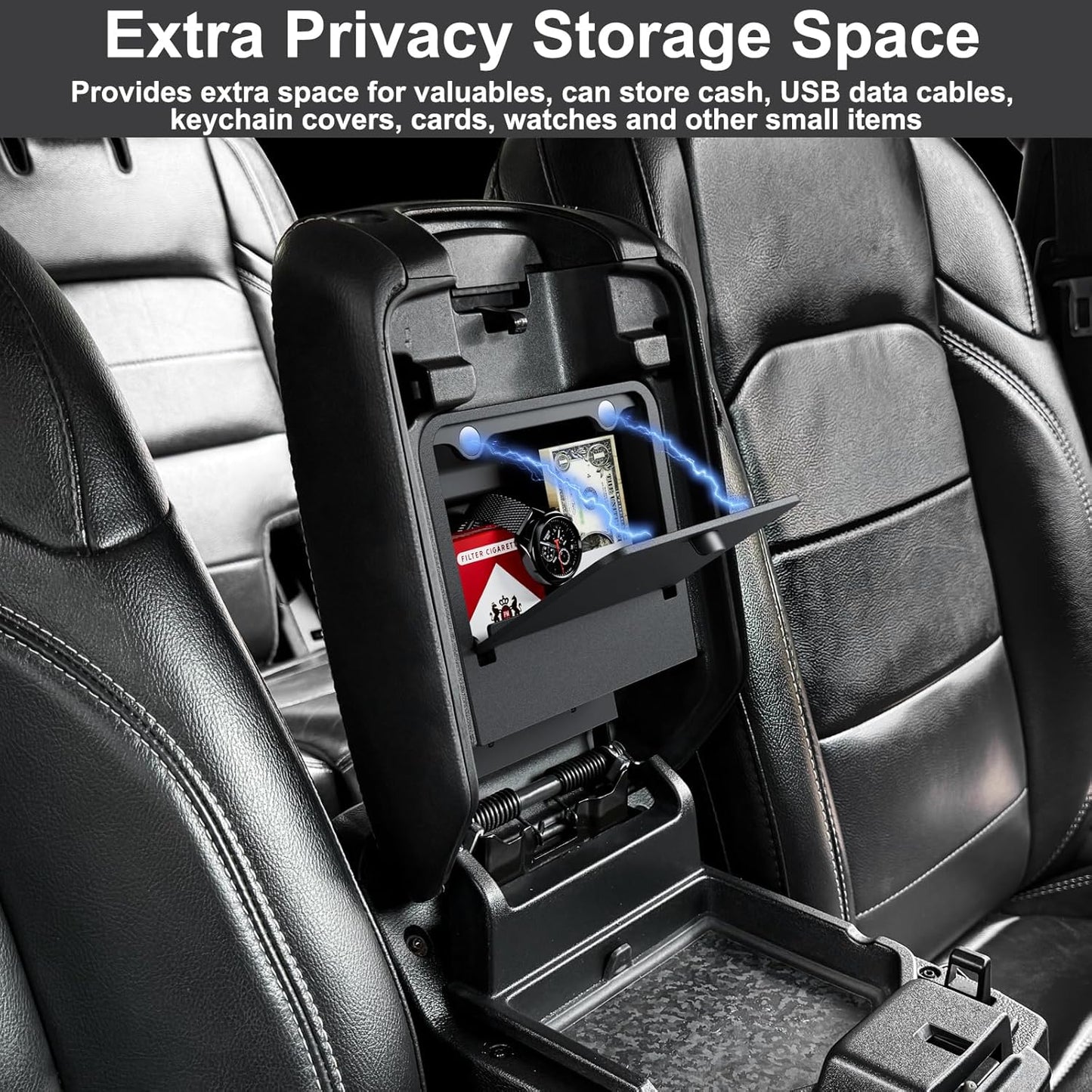 DIAMOOKY Front Under Seat Storage Organizer Hidden Center Console Organizer for Jeep Wrangler JL JLU 2018-2025 & Gladiator JT 2020-2025 Accessories , 2PCS