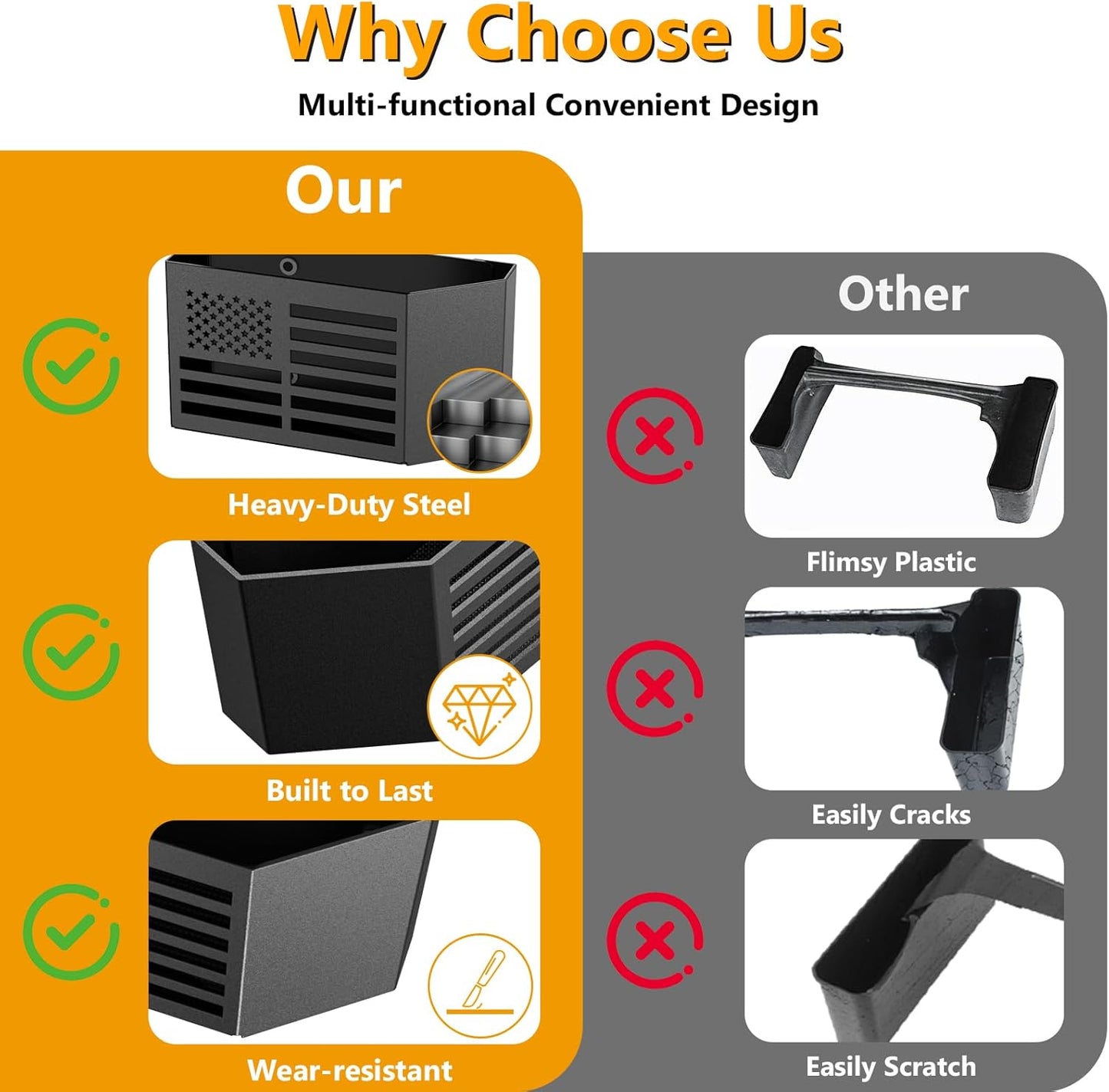 DIAMOOKY Metal Center Console Organizer, Storage Box Tray for Jeep Wrangler Accessories and Jeep Gladiator JL JLU 2025 2024 2023 2022-2018 Rubicon Sahara 4xe, Not for JK/JKU