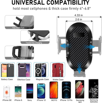 DIAMOOKY Phone Mount for 2011-2017 Jeep Wrangler JK JKU 360°Adjustable Phone Holder Dashboard Tray Storage Box System Kit