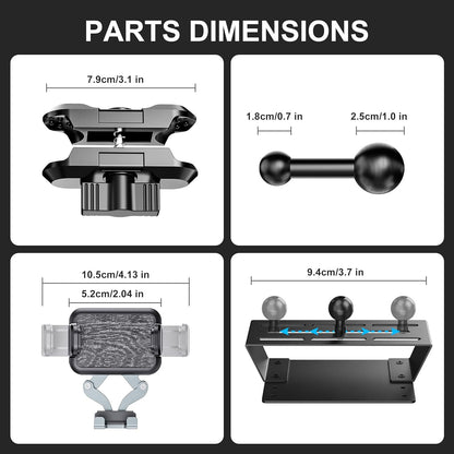 DIAMOOKY Dash Mount Phone Holder Metal Cellphone Mounting Bracket Stand Compatible with 2015-2020 F150 & 2017-2022 F250 & F350 & 2018-2021 Expedition