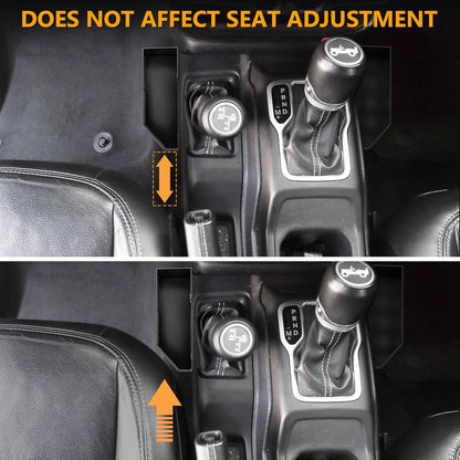 DIAMOOKY Metal Center Console Organizer, Storage Box Tray for Jeep Wrangler Accessories and Jeep Gladiator JL JLU 2025 2024 2023 2022-2018 Rubicon Sahara 4xe, Not for JK/JKU