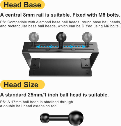 DIAMOOKY Dash Mount Phone Holder Metal Cellphone Mounting Bracket Stand Compatible with 2015-2020 F150 & 2017-2022 F250 & F350 & 2018-2021 Expedition