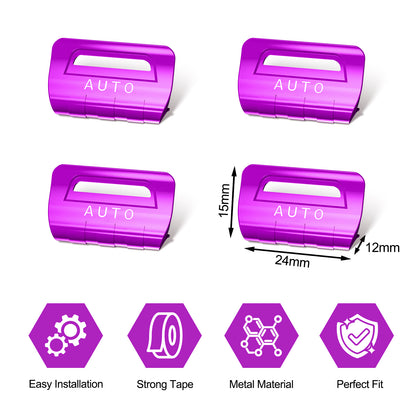 DIAMOOKY Metal Window Switch Button Cover 4PCS for Jeep Wrangler JL JLU 2018-2025 and Gladiator JT 2020-2025 Accessories, Purple