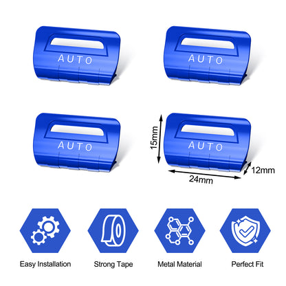 DIAMOOKY Metal Window Switch Button Cover 4PCS for Jeep Wrangler JL JLU 2018-2025 and Gladiator JT 2020-2025 Accessories,Blue