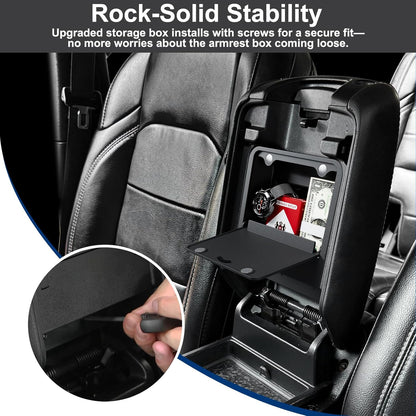 DIAMOOKY Front Under Seat Storage Organizer Hidden Center Console Organizer for Jeep Wrangler JL JLU 2018-2025 & Gladiator JT 2020-2025 Accessories , 2PCS