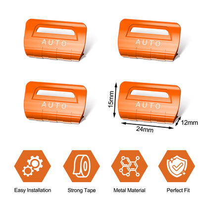 DIAMOOKY Metal Window Switch Button Cover 4PCS for Jeep Wrangler JL JLU 2018-2025 and Gladiator JT 2020-2025 Accessories,Orange