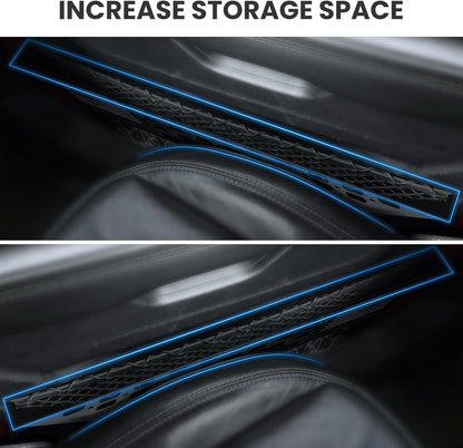 DIAMOOKY Front Door Pocket Storage Box for Jeep Wrangler JL JLU 4XE 2018-2025 & Gladiator JT 2020-2022 2023 2024 2025, 2PCS - Front Door Flat Flag