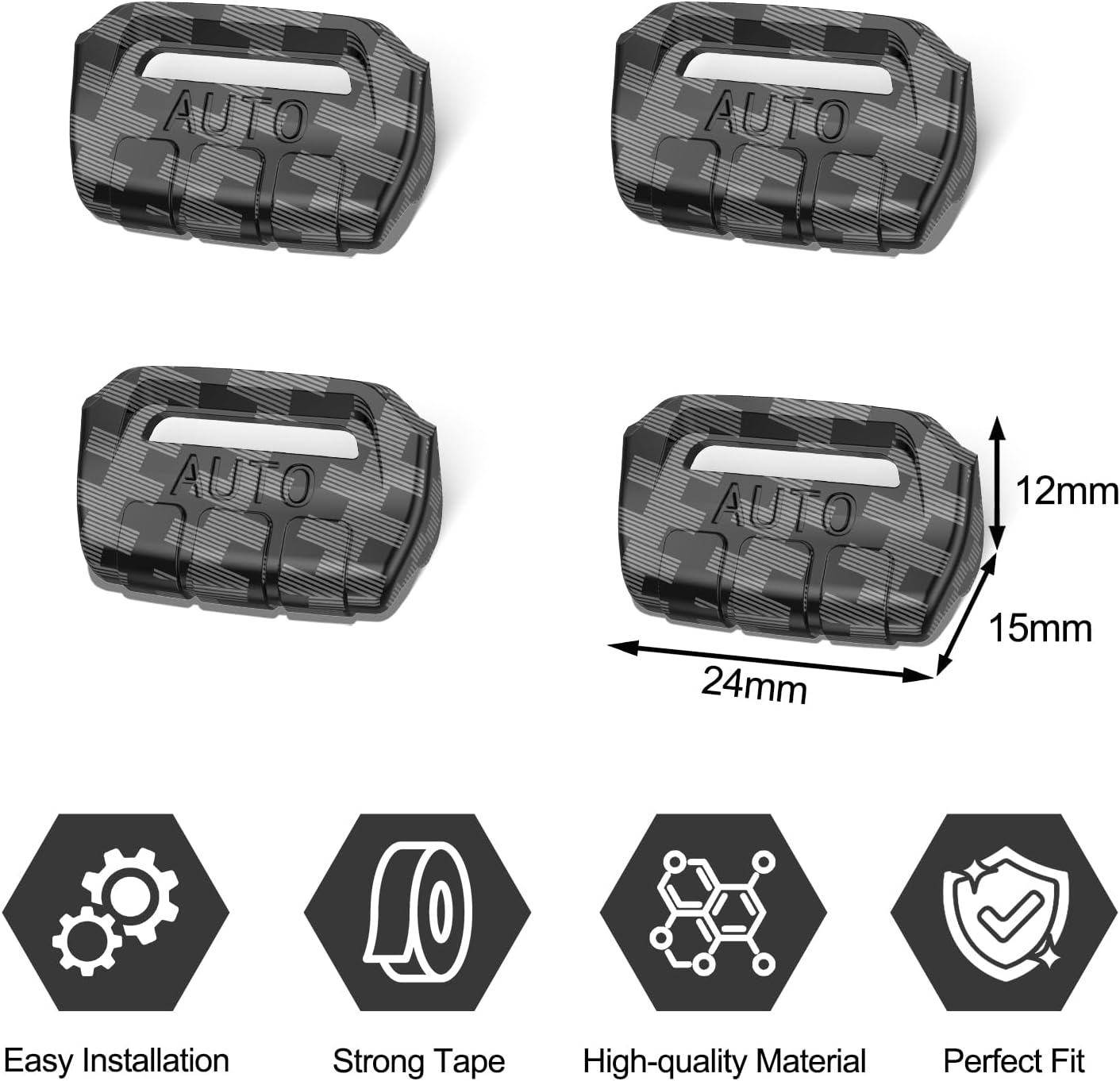 DIAMOOKY Window Switch Button Cover for Jeep Wrangler JL JLU 2025-2018 & Gladiator JT 2020-2025 4PCS, Black