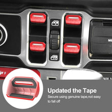 DIAMOOKY 4PCS Upgraded Window Switch Button Cover Compatible with Jeep Wrangler JL JLU 2018-2026 and Gladiator JT 2020 2021 2022 2023 2024 2025 2026 Wrangler 4xe Interior Accessories(Bright Red) - image 3