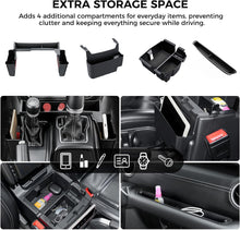 DIAMOOKY 4PCS Upgraded Center Console Organizer for Jeep Wrangler JL JLU 4xe 2018-2026 & Gladiator JT 2020-2024 2025 2026 Accessories Gear Shift Side Tray Hanging Armrest Storage Box (Not for JK/JKU) - image 3