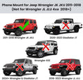DIAMOOKY Upgraded Metal Phone Mount Compatible with Jeep Wrangler JK JKU 2018 2017 2016 2015 2014 2013 2012 2011 Accessories, Dash Phone Holder with Duck Mounts System Kit - image 8