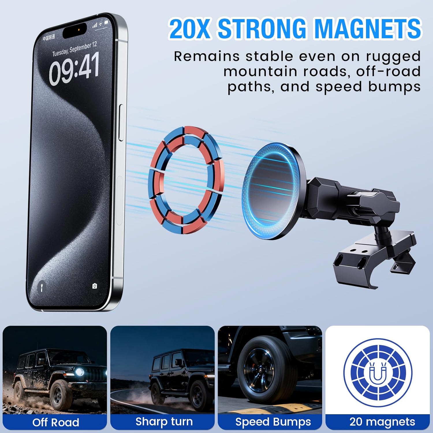 JL/JT Driver Side Magnetic Phone Mount installation