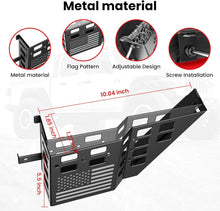 DIAMOOKY Upgraded Metal Front Door Pocket Storage Box for Jeep Wrangler JK JKU 2018 2017 2016 2015 2014 2013-2007 2/4 Door Accessories, Adjustable Door Organizer Molle Panels, Flag, 2PCS - image 7