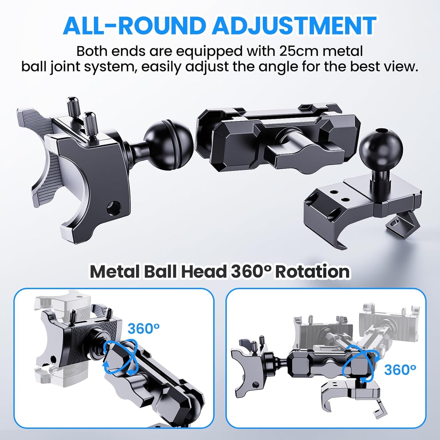 DIAMOOKY Upgraded Metal Phone Mount for Jeep Wrangler JL JLU 2018-2023 and Gladiator JT 2020 2021 2022 2023 Phone Holder Dash Mount System Kit Dashboard Accessories Driver Side (Not for 4xe) - image 3