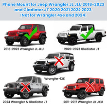 DIAMOOKY Upgraded Metal Phone Mount for Jeep Wrangler JL JLU 2018-2023 and Gladiator JT 2020 2021 2022 2023 Phone Holder Dash Mount System Kit Dashboard Accessories Driver Side (Not for 4xe) - image 5