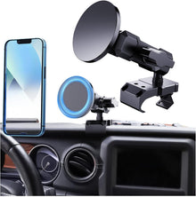 DIAMOOKY Upgraded Metal Phone Mount for Jeep Wrangler JL JLU 2018-2023 and Gladiator JT 2020 2021 2022 2023 Magnetic Phone Holder Dash Mount System Kit Dashboard Accessories Driver Side (Not for 4xe) - image 1