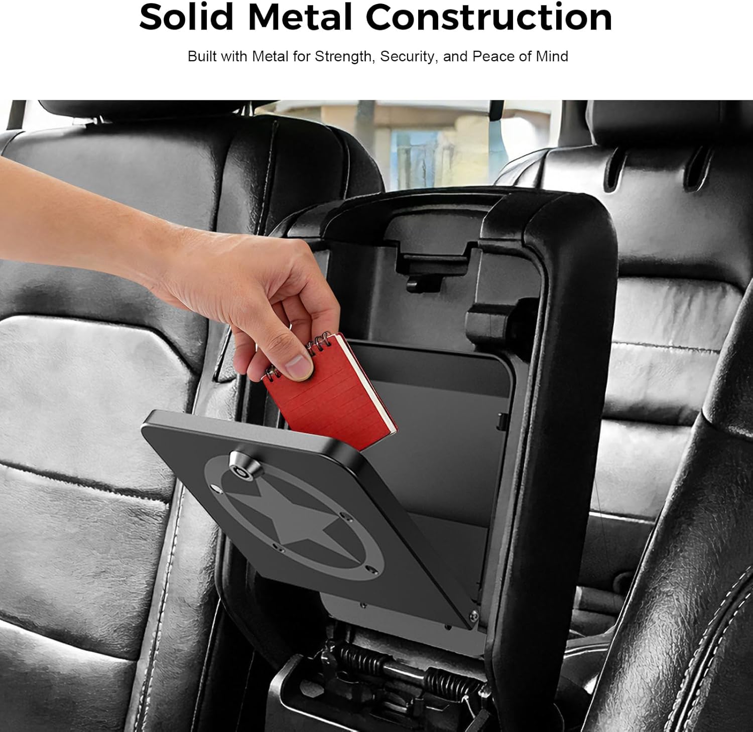 DIAMOOKY Metal Center Console Hidden Organizer for Jeep Wrangler JL JLU 2018-2026 & Gladiator JT 2020 2021 2022 2023 2024 2025 2026 Accessories Armrest Hidden Center Console Storage Box W/Keys, Star - image 6