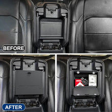 DIAMOOKY 3PCS Front Under Seat Storage Organizer for Jeep Wrangler JL JLU 2018-2026 & Gladiator JT 2020-2023 2024 2025 2026 Accessories Hidden Center Console Organizer Cup Holder (Not for Power Seat) - image 6