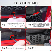DIAMOOKY Metal Rear Door Pocket Storage Box for Jeep Wrangler JL JLU 4XE 2018-2026 & Gladiator JT 2020-2023 2023 2024 2025 2026 Accessories Door Storage Organizer Molle Panels, Flag, 2PCS - image 8
