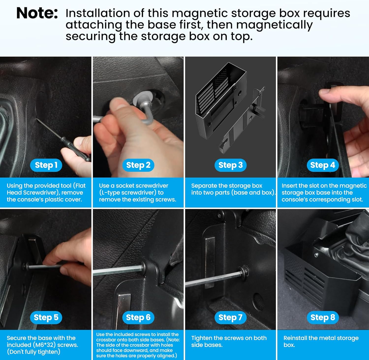 DIAMOOKY Upgraded Metal Magnetic Center Console Organizer for Jeep Wrangler JL/JLU/4XE 2018-2026 & Gladiator JT 2026 2025 2024-2020 Accessories, Gear Shift Side Storage Box,Integrated (Not for JK/JKU) - image 7