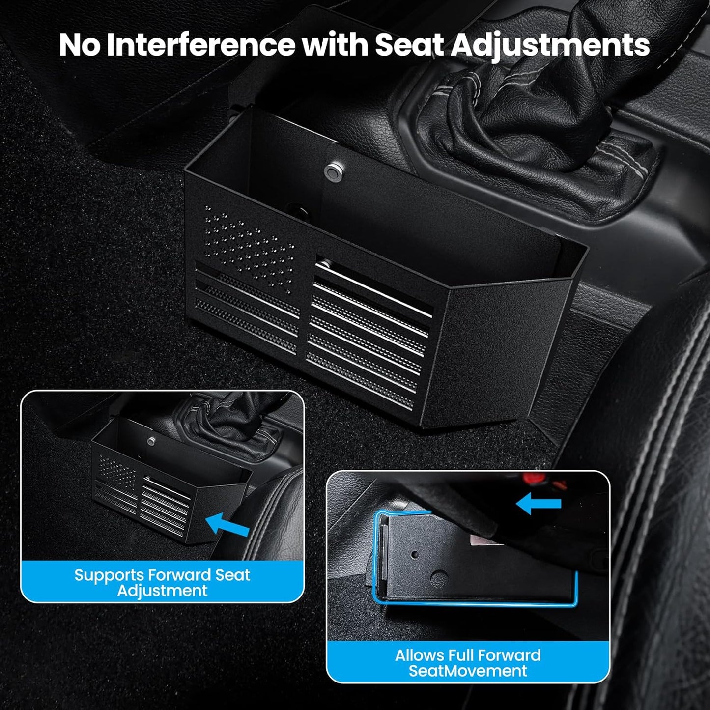 DIAMOOKY Upgraded Metal Magnetic Center Console Organizer for Jeep Wrangler JL/JLU/4XE 2018-2026 & Gladiator JT 2026 2025 2024-2020 Accessories, Gear Shift Side Storage Box,Integrated (Not for JK/JKU) - image 3