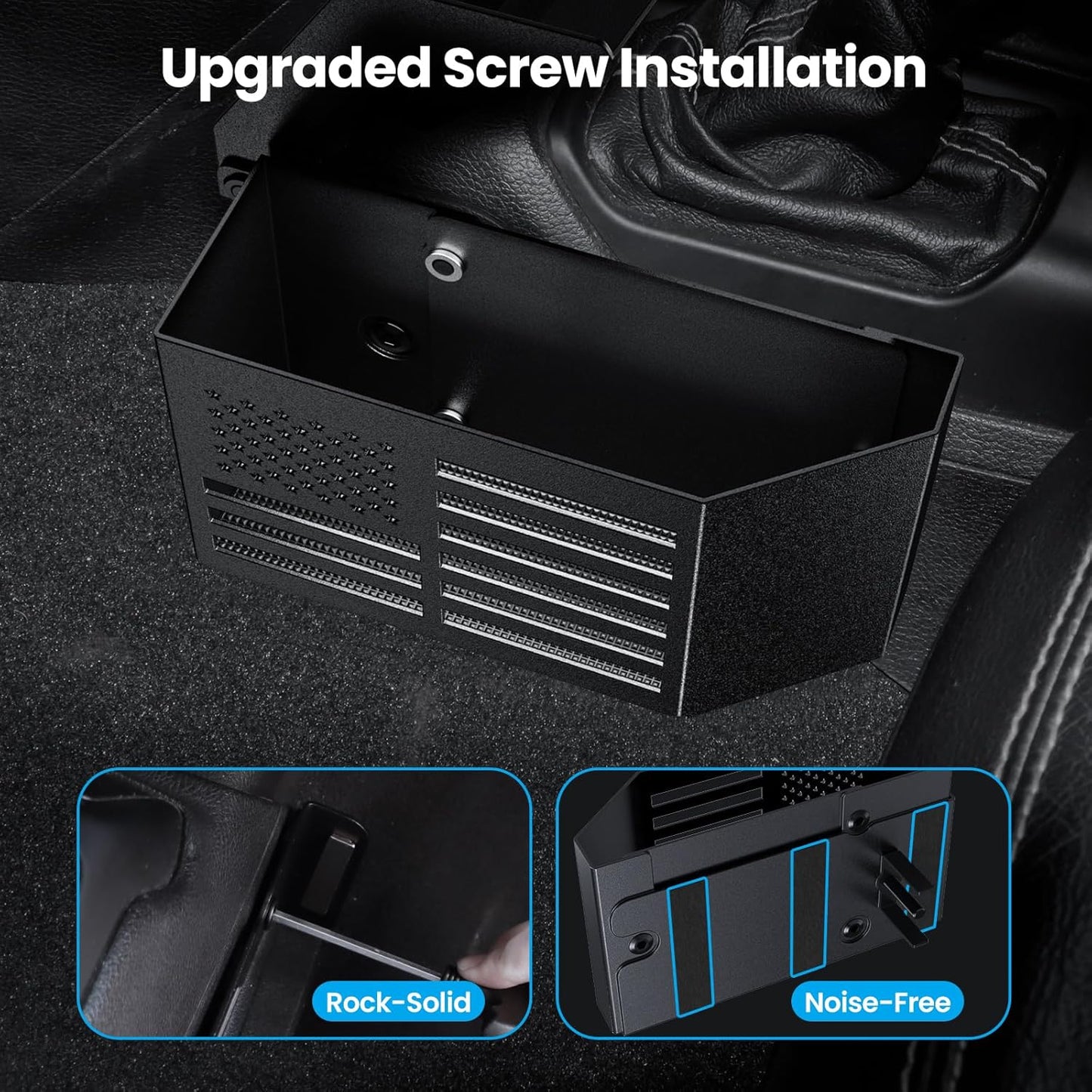 DIAMOOKY Upgraded Metal Magnetic Center Console Organizer for Jeep Wrangler JL/JLU/4XE 2018-2026 & Gladiator JT 2026 2025 2024-2020 Accessories, Gear Shift Side Storage Box,Integrated (Not for JK/JKU) - image 4