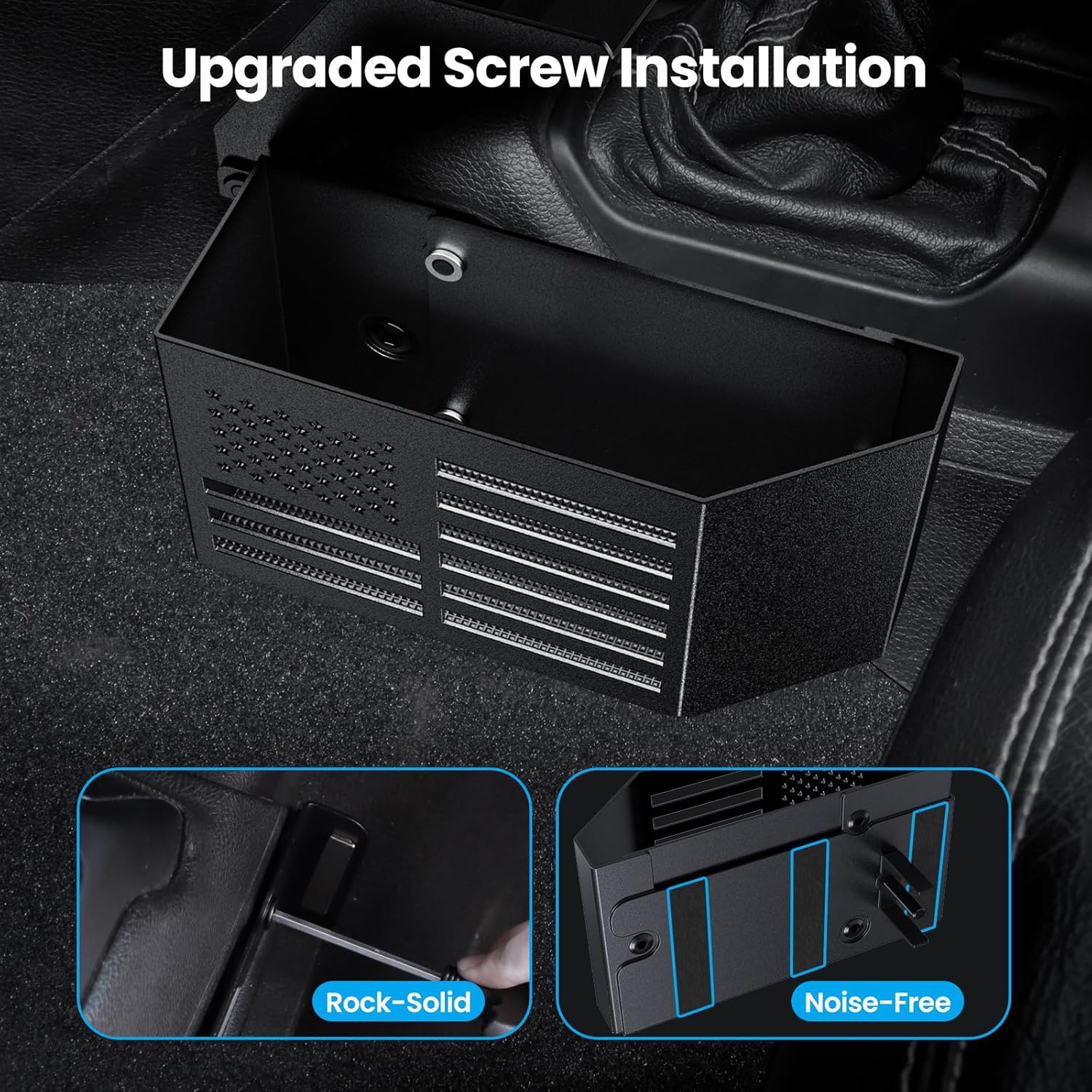 DIAMOOKY Upgraded Metal Magnetic Center Console Organizer for Jeep Wrangler JL/JLU/4XE 2018-2026 & Gladiator JT 2026 2025 2024-2020 Accessories, Gear Shift Side Storage Box,Integrated (Not for JK/JKU) - image 4