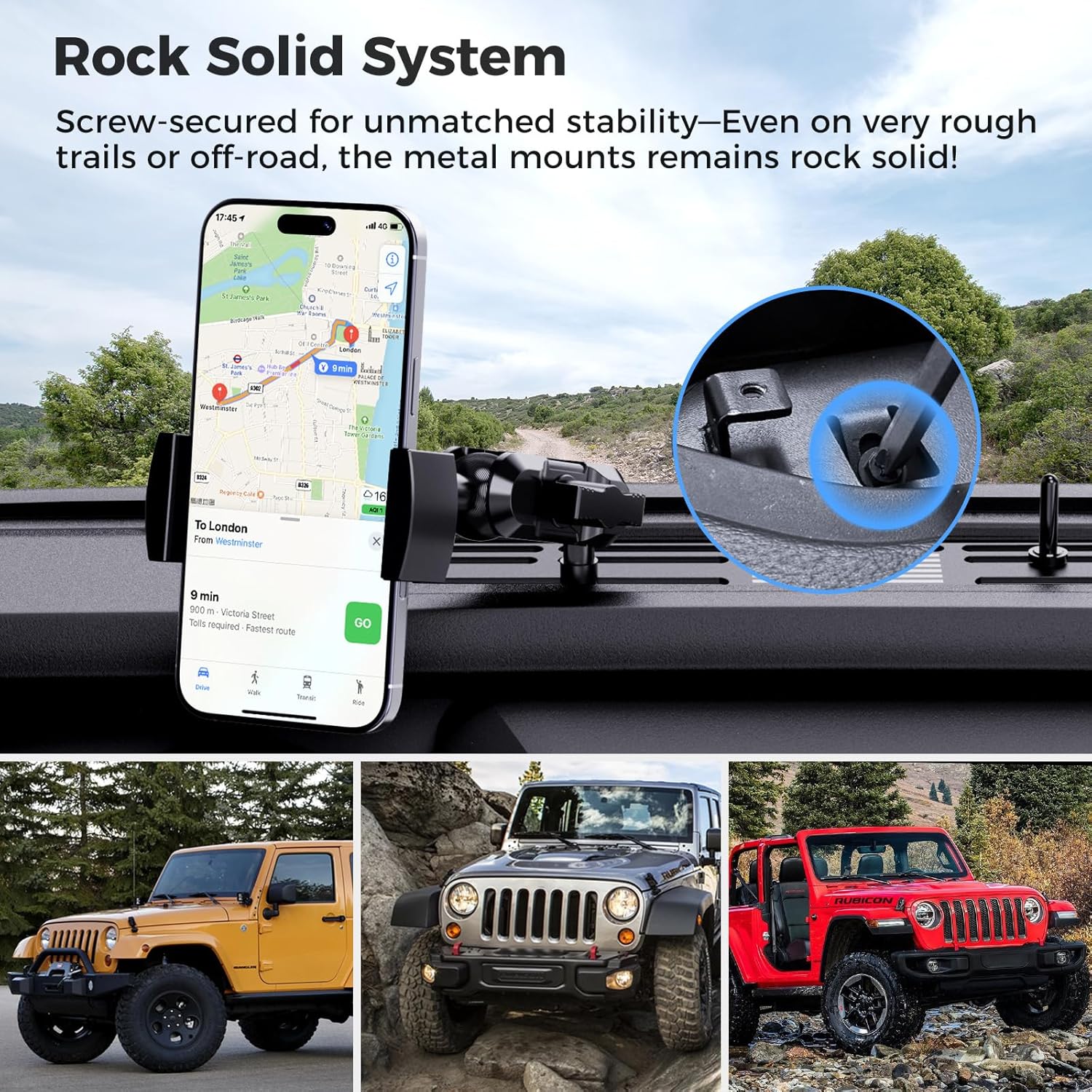 JL/JT Metal Dash Phone Mount Kit installation
