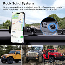 DIAMOOKY Upgraded Metal Phone Mount for Jeep Wrangler JL JLU 2018-2023 & Gladiator JT 2020 2021 2022 2023 Accessories, Dash Phone Holder with Duck Mounts System Kit (Not for 4xe & 2024+) - image 3