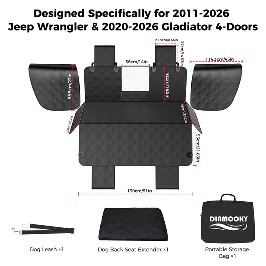 Jeep Hard Bottom Back Seat Extender for Dogs