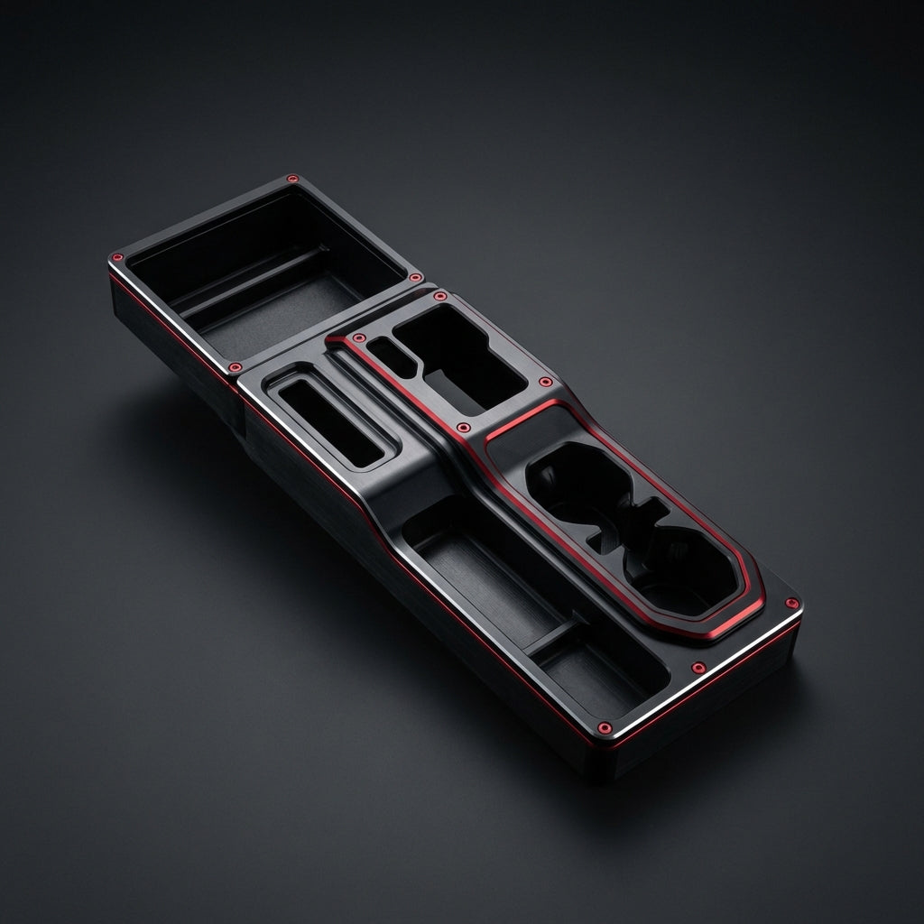 Four-piece center console organizer