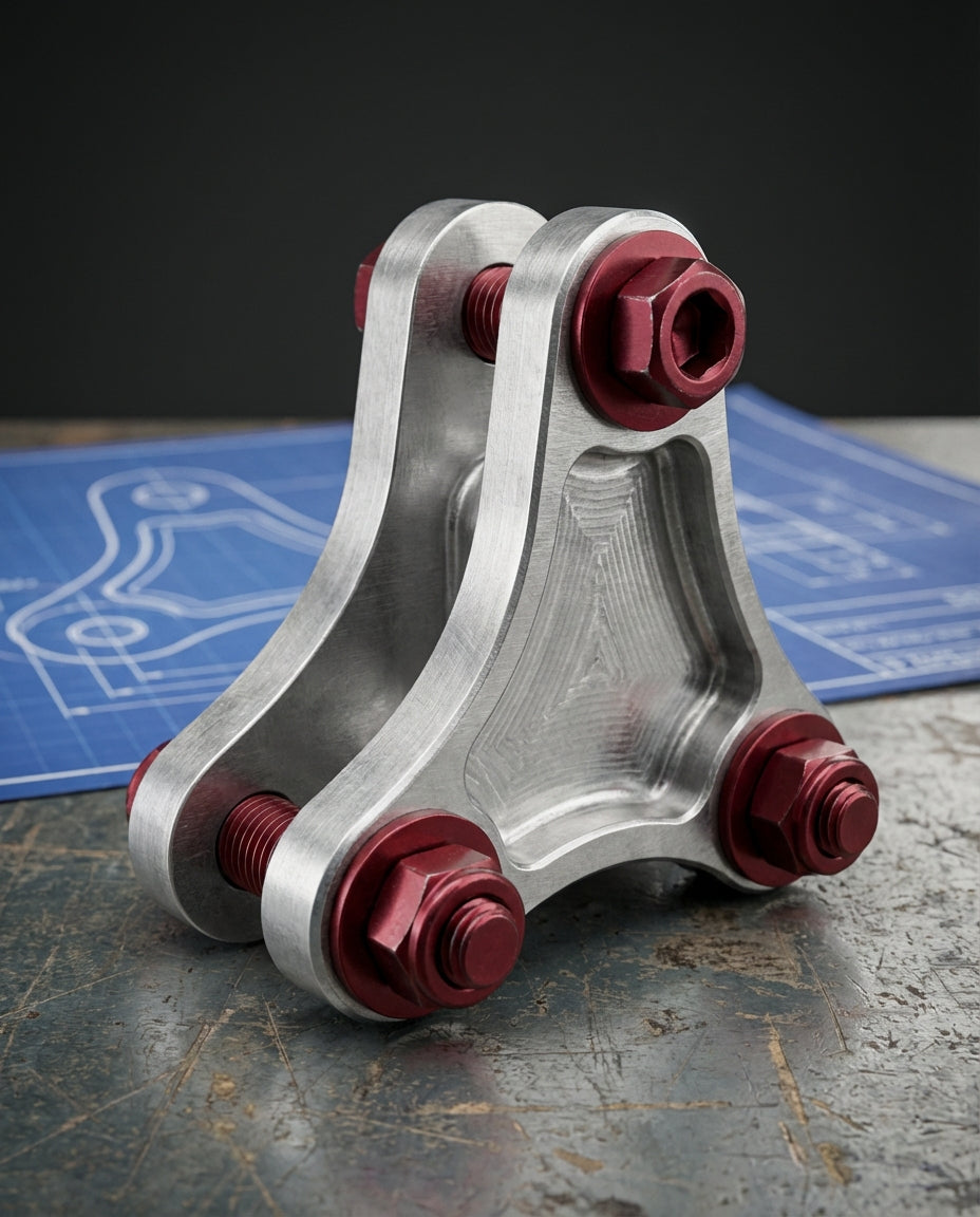 Close-up of Diamooky engineered aluminum components